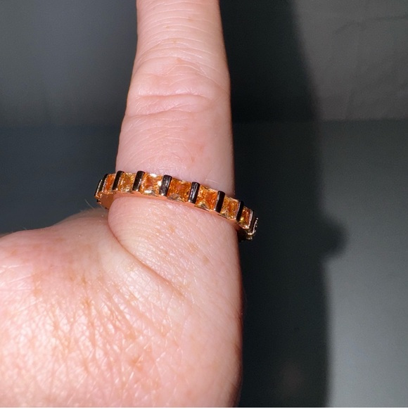 Bomb Party Jewelry - Bomb Party "Electric Soul" RBP6699 Yellow LabTopaz Rose Gold Tone Plated Ring